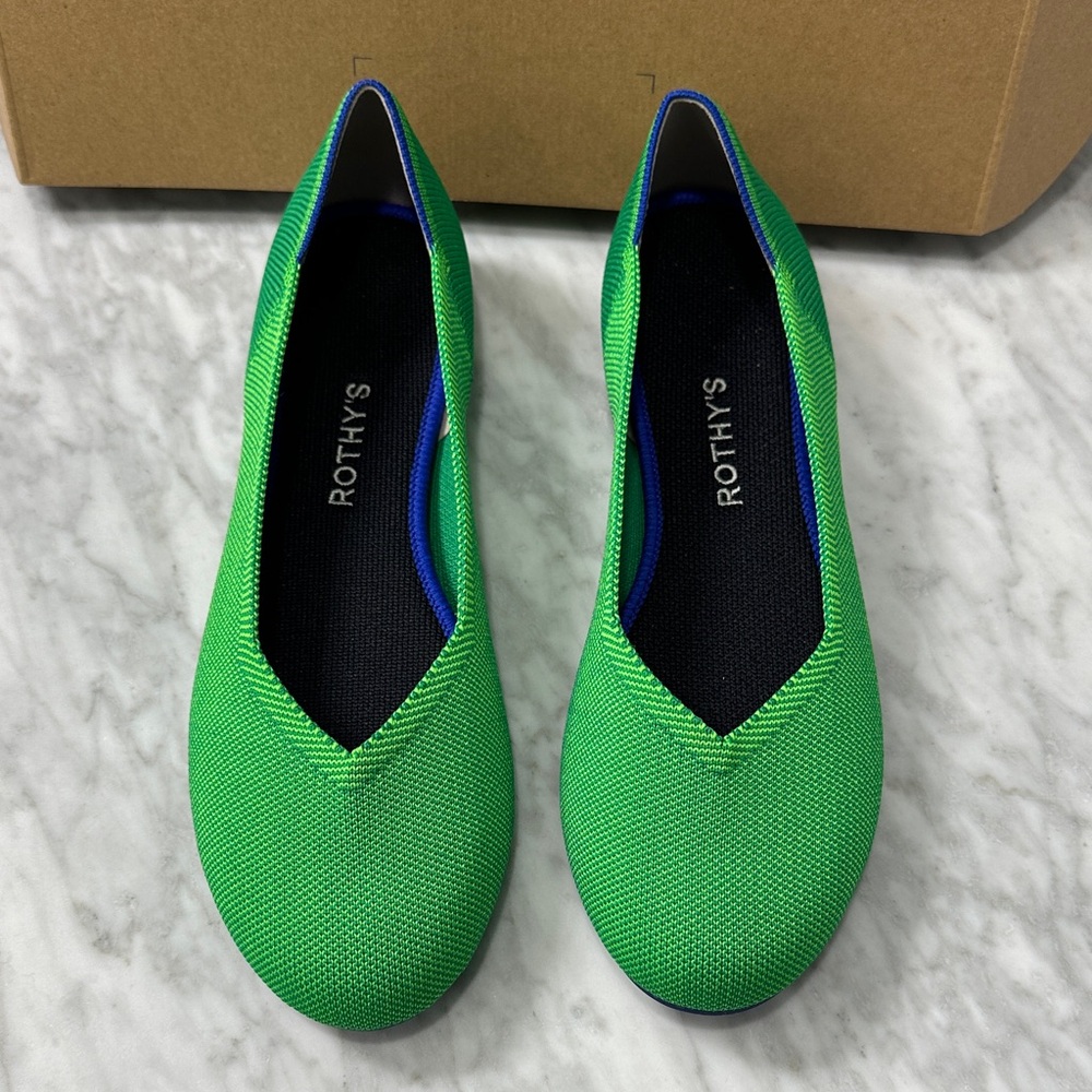 Rothy's Vibrant Green Jellybean Flats